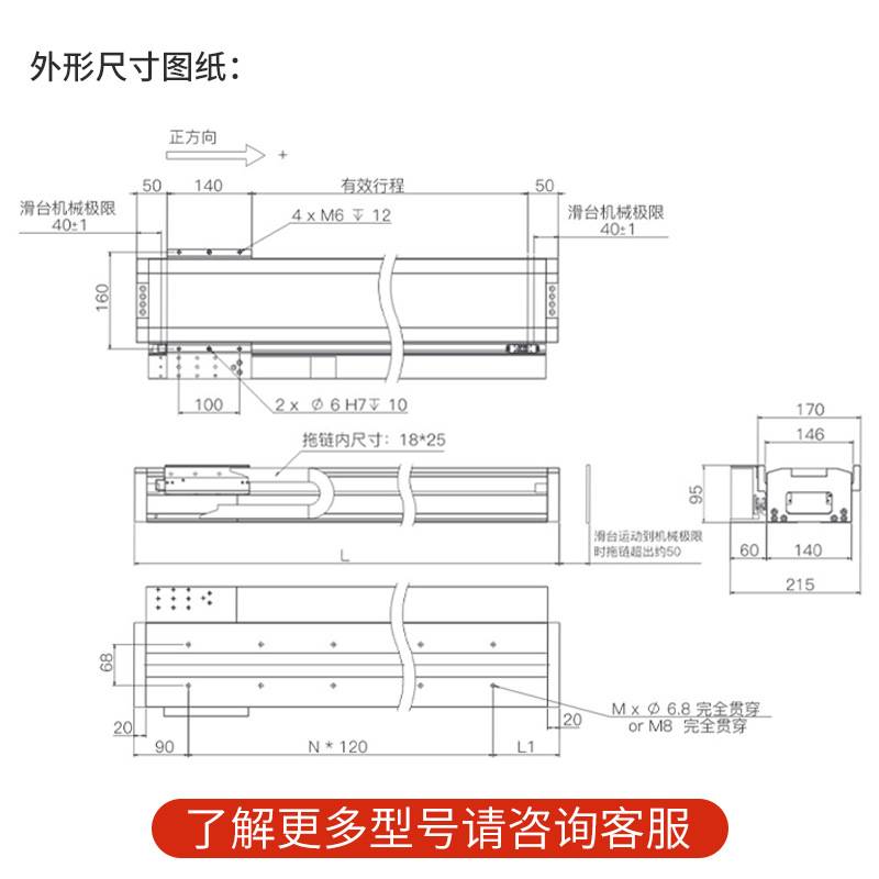 精密线性运动直线滑台模组 高精度重负载工业直线电机模组厂家