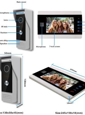 厂家直销A高清可视防D对讲机讲H彩PQ-T582-色门铃可视门铃讲门盗