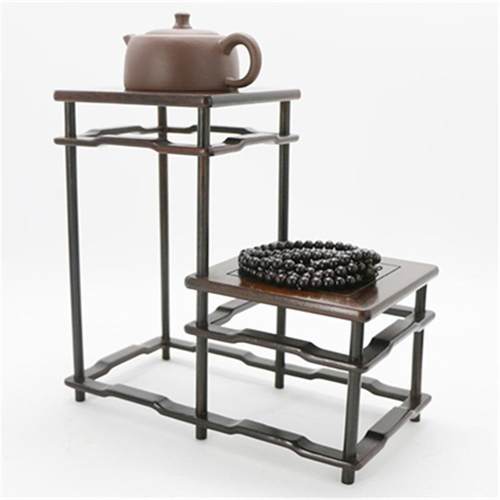 红酸枝高低展明式古BGJ木架博雕工艺品示架多宝格花盆景花架底托