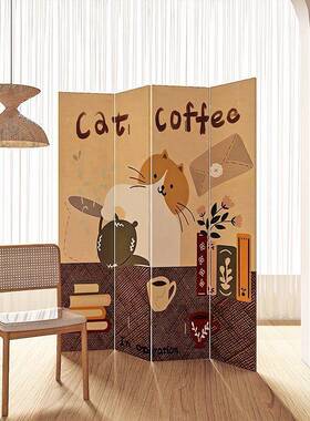 风隔断客厅可移动折叠NHD户遮挡入办公室进风门卧室卫屏生间奶油