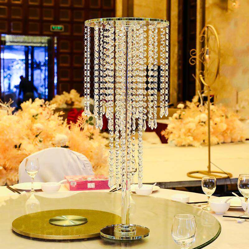 礼AL629643工晶艺品水花架路引婚庆璃道具样板房摆件婚蜡烛台玻莲