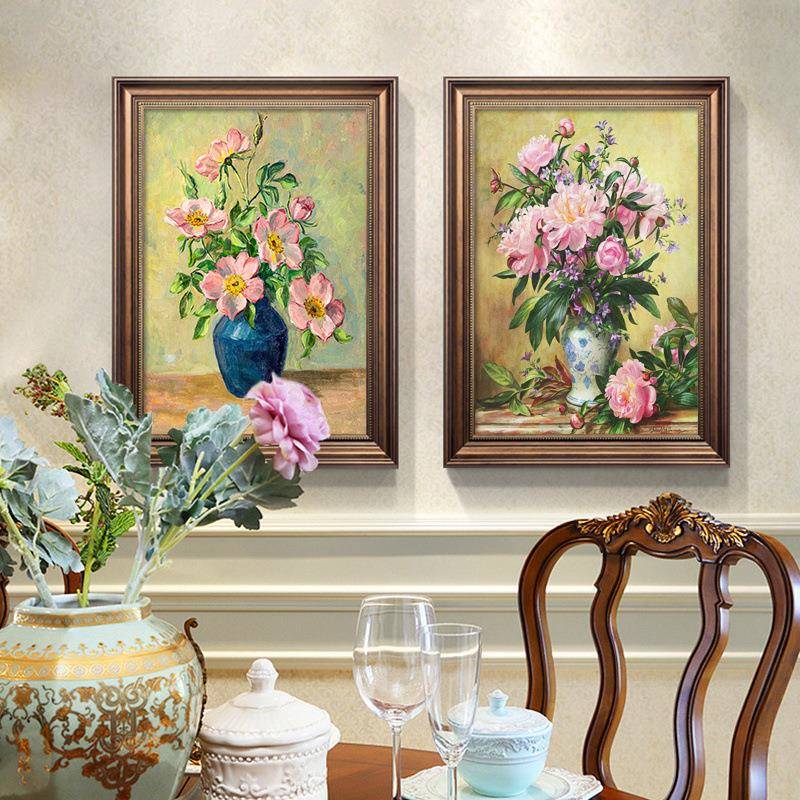 美式梵高向日葵装饰画芬油DY668926画客式厅玄关大餐挂画欧卫生间