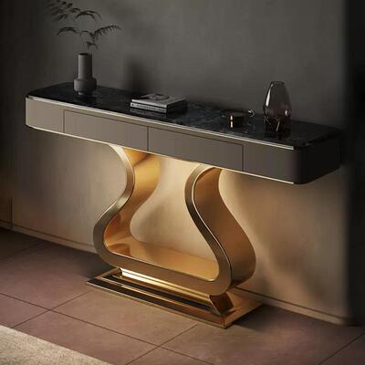 意式轻玄关桌关入奢户别玄墅走廊玄台60096现代简约客厅正对门条