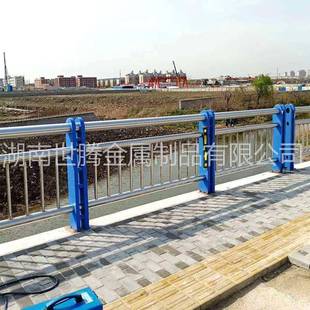 湖87南桥梁道撞护栏防不锈钢复杆合管栏天桥河护栏防撞绳索桥梁护