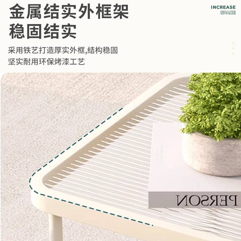 茶几客厅家用轻奢现代简约小户型奶油风钢化玻璃茶几桌阳台小桌子