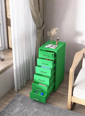 #铁I1铁艺家用抽屉柜简头柜办床公易桌下活动多斗柜皮文件SPH储物