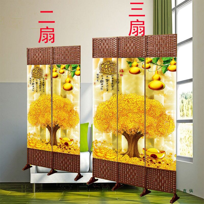 新款屏风装饰移动可折叠隔断玄关办公室墙帘客厅卧室房间尺寸定
