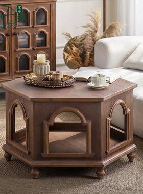 新款中风几民茶宿酒桃店大堂个IUM性洽谈桌胡木色客厅边古几阳台