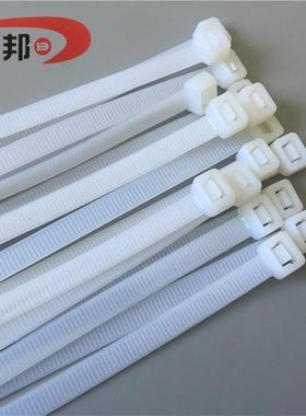 尼龙扎厂家直带销国标8x550束mm50条黑色白色捆2绑带307扎线带线