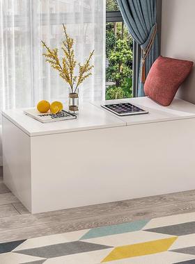 上收翻盖储物476柜客厅可坐人室纳柜柜飘卧窗柜阳台榻榻米一体