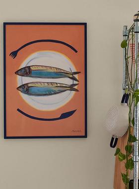 厨房桌面装画艺术装饰画台食46866水果餐饰厅挂美画酒吧样板房餐