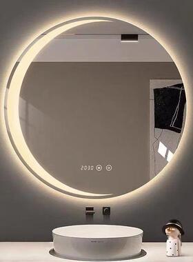 镜爱心款台智能挂壁浴室镜子卫生间梳妆带灯触摸屏OLZ防雾LED镜式