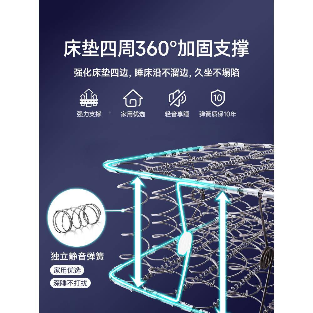 弹簧人床垫家用m双厚.m软垫QXN出租房经济c型.椰棕硬垫