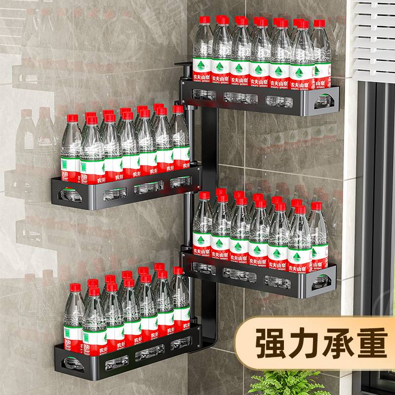 免打孔可旋转厨房转角置物架调料品壁挂式墙上调料架收纳专云