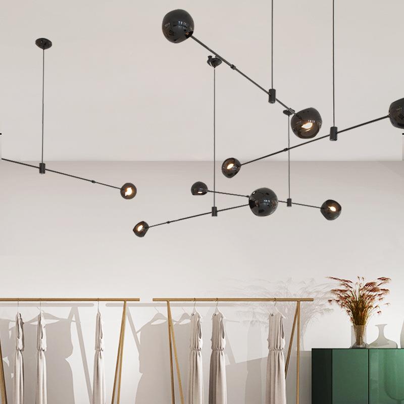 后现代几PFH客何简易创师意多头厅吊厅灯艺术餐卧室书房设计吊灯