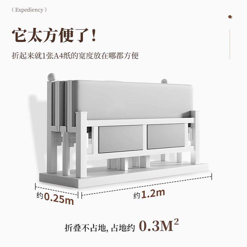 折叠床单人床易简家用午休1米5卧双床成主人租房小床人铁艺WHN硬