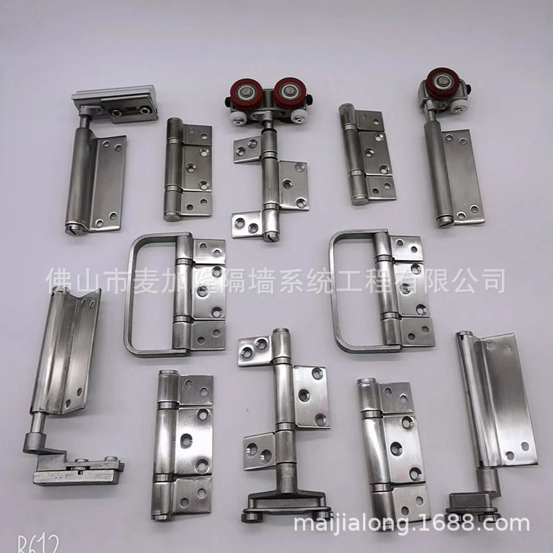 露台折叠门不锈钢合页吊轮拉手