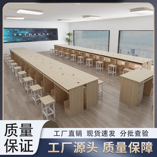 椅微机室机双人一体机电脑桌双学校房人电脑桌台式简易小型93720