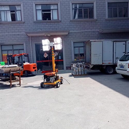 手摇杆线控升降照明灯多方位照明工作灯车4个1000瓦LED灯