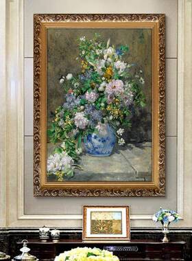 世界名美式关玄RRL装饰画法式挂画雷诺画阿印派油画花卉客象厅壁