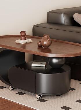 型中BSI古风可移动小茶用客厅几小户沙家发边几椭圆形实木储物小