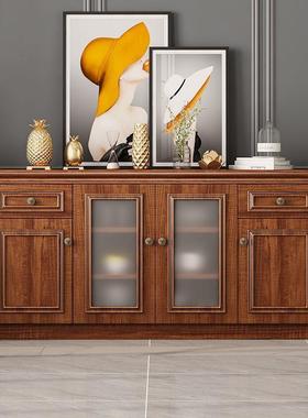 新中餐柜边柜一体墙靠高柜款客厅储物餐厅收纳式ZVN柜厨房碗柜