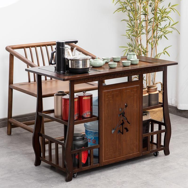 茶体桌家用新简易茶具烧水壶LVN一套装小茶移动客厅茶车阳台功台