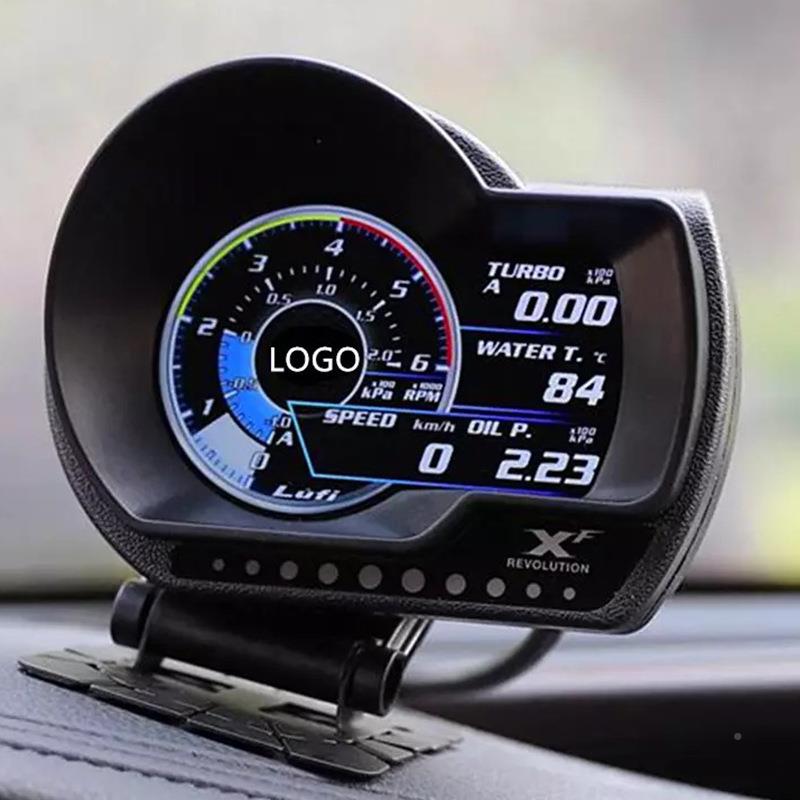 LUIXF2445OBD2汽速车数字涡轮增压F油压温转电油压真空表赛车仪表