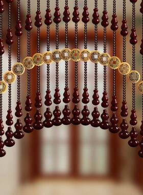 木葫芦水厅晶珠卧室帘门帘隔断玄关WBO过道客厕所免打孔桃厨房挂