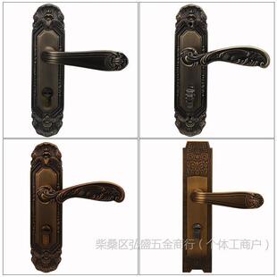 58连体门锁铝合锁金型具金58连体色58德45室内房门锁锌合金欧式 木