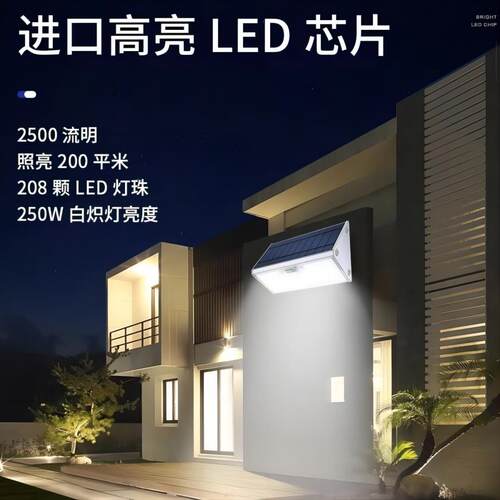 爆款阳能壁灯庭院灯太外超亮人户体感应庭灯院露营布置照SY-24BD-