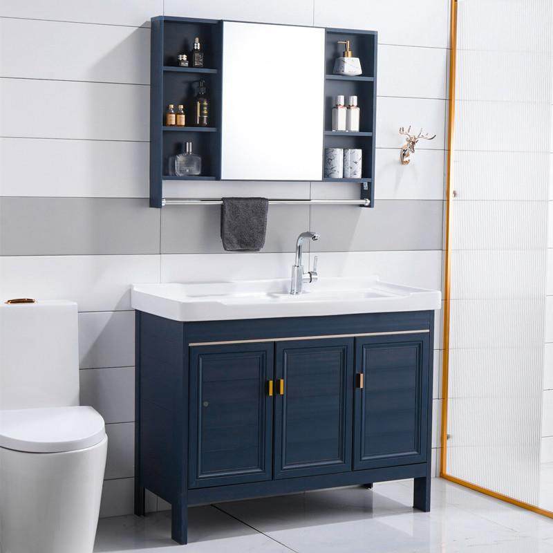 太空铝洗衣柜陶瓷洗衣带盆搓板一台阳洗手887池浴室柜体洗脸台盆