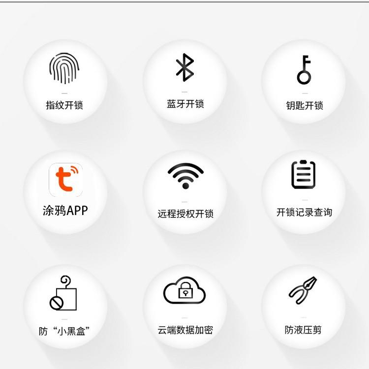 指纹锁玻璃门锁智能密玻璃锁双门免开孔锁门办码单AS-505公室电子