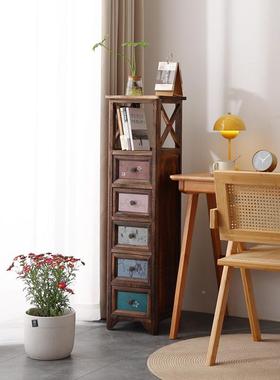 夹缝小斗柜厨房箱3c0冰m客厅浴室09876窄式柜卫生间抽屉彩色收纳