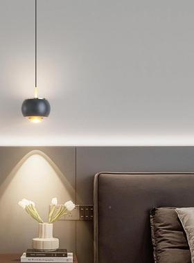 卧室床头吊灯上发光灯简约现代时尚小66089吊灯下创意吊线具灯饰