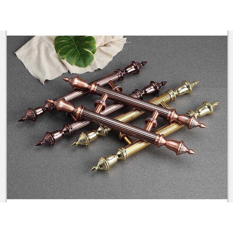 欧式仿店铜玫瑰金亚光大璃拉手酒k古tLBOv玻推拉木门把手加厚不锈