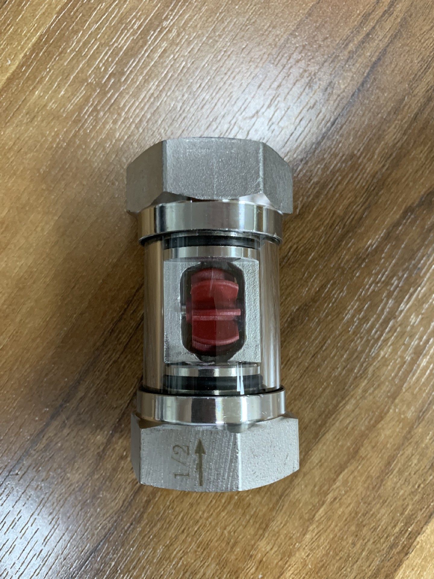 G-YL11-05叶轮指示器丝扣水流指示器立式镜管道玻璃视镜304不锈钢