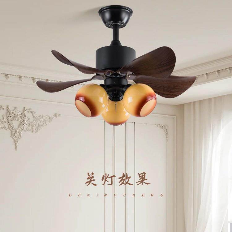 中古家厅用小型风风灯卧室餐无品牌/吊扇灯吸顶法式复古灯风扇一