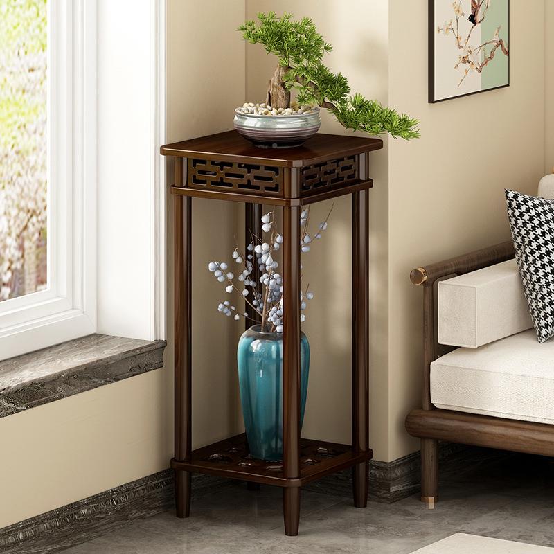 花架置物架客厅VXW落地式花盆托架示中式植新物摆放架萝多功能绿