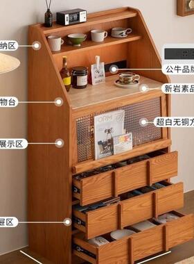 法式美式复古实XDU木电视储柜茶纳几客厅黑色风物柜小户型落古地