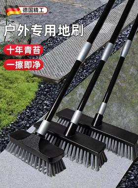不锈地钢钢丝刷地板刷户外庭子院青苔长柄硬毛刷洗LUS阳去台洗板