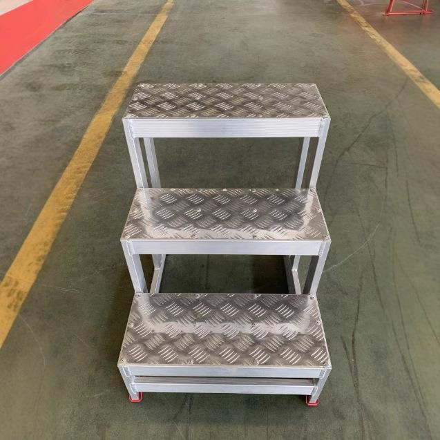 厂家直销高车间仓库用合移动平金台登铝梯JLB-PTT0各种铝制梯凳车