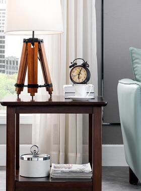 实木角几发沙边客厅物角柜简约小边储几家用长方形桌子EPS美式d柜