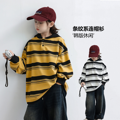 2026新款春秋男童连帽潮酷卫衣