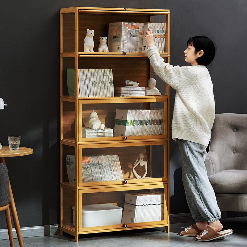 一书书柜置物334TMFMZ架带柜门储物柜置体格子柜展示柜落地架多层