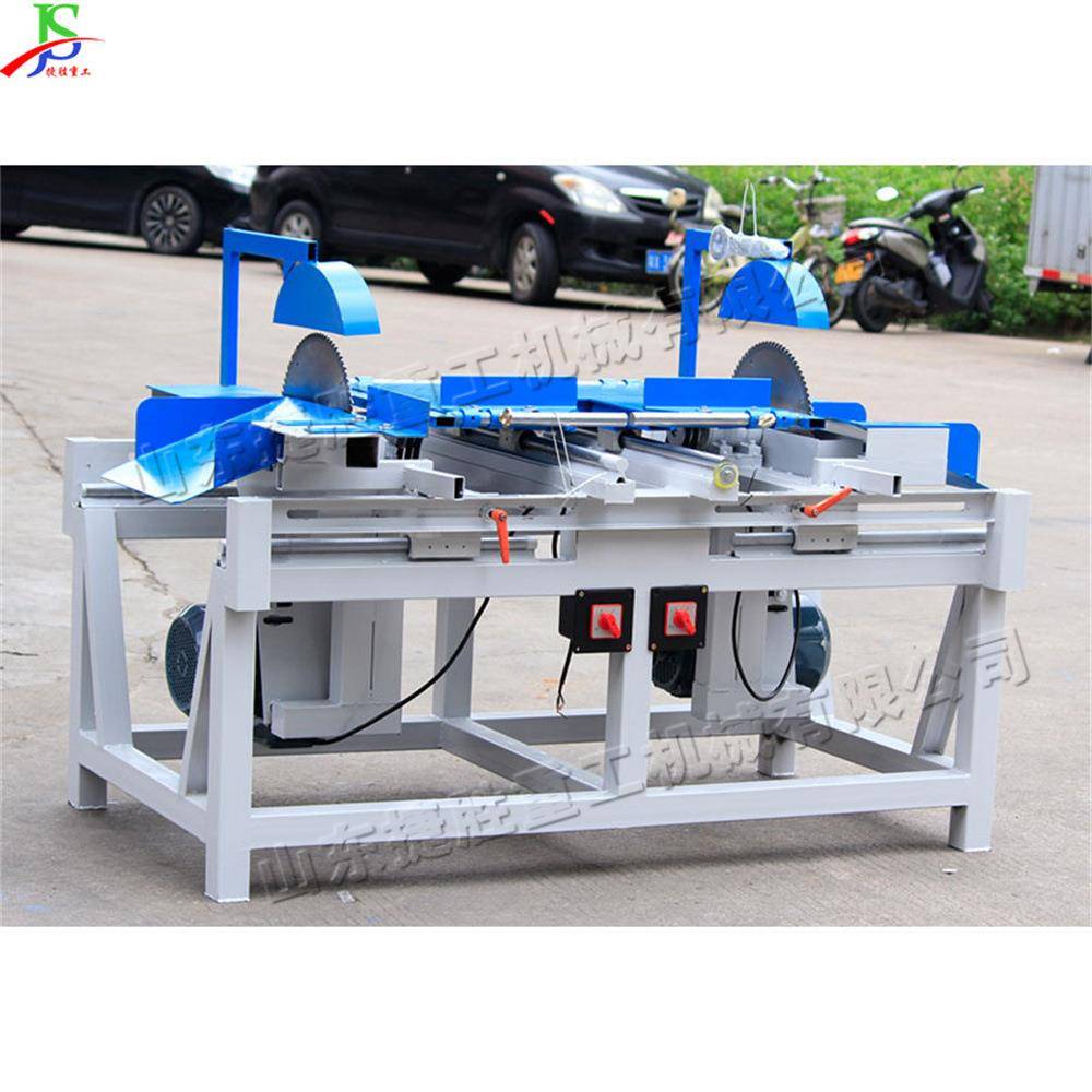 双端头齐头锯机可调节木工板木齐边锯小型家板具地js-mg-42断料溜