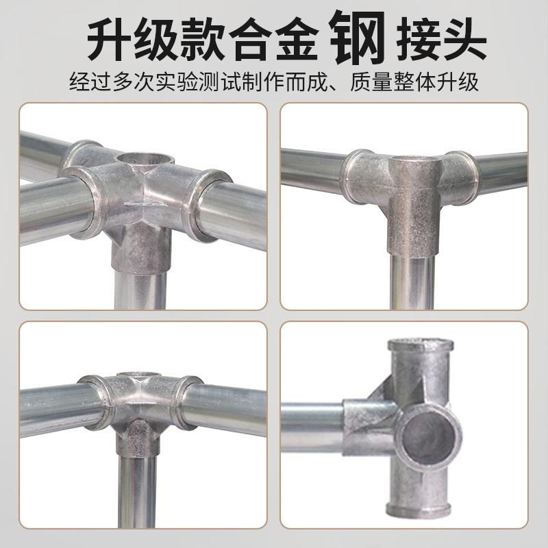 简26钢mm衣柜易布衣柜钢管加粗加固加厚全架组装家用租卧室出FS73