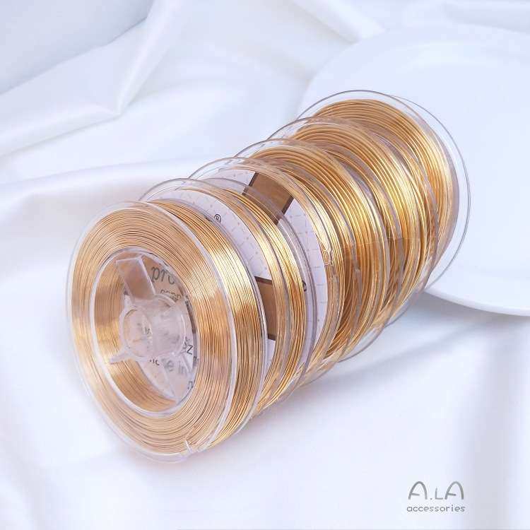 半硬线大卷保色铜丝线14k金色铜线diy手工首饰品造型绕线半斤,饰品/流行首饰/时尚饰品新,线,淘宝优惠券,粉丝福利购,淘宝优惠卷