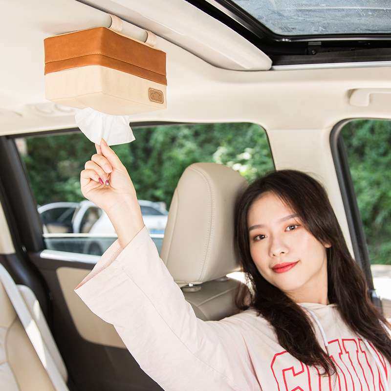 新皮革帆布皮标车载纸巾盒汽车天窗挂式遮阳板座椅车内车用抽纸盒,汽车用品/电子/清洗/改装,车用纸巾盒/套,淘宝优惠券,粉丝福利购,淘宝优惠卷