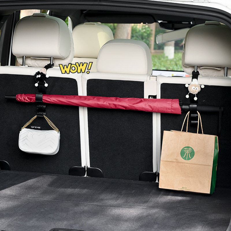 速发车载后备箱挂钩排车后汽座椅背挂钩雨置固定架车内多功能收纳